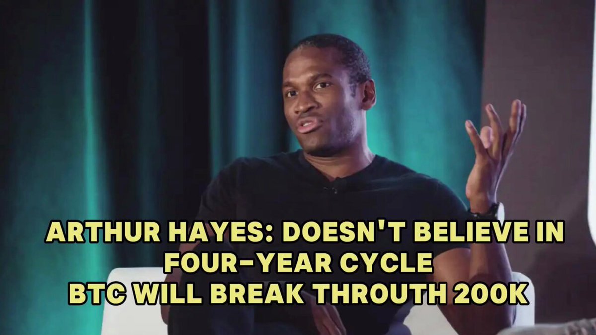 🟠BTC-ARCHIVE: "Arthur Hayes prevede Bitcoin a 200.000 dollari: i cicli quadriennali sono conclusi"