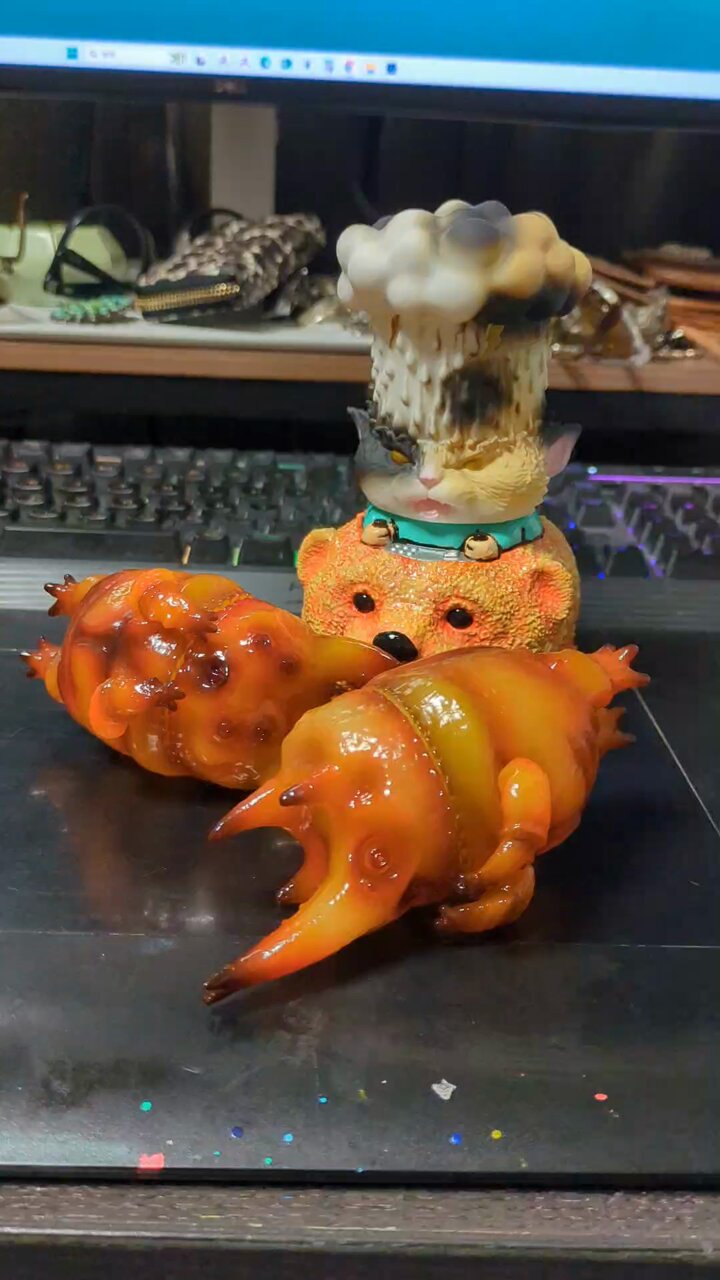 もうこやま　海老天猫カー　チョコミント　MOUCOYAMA　ソフビ 1009008054731009_02_2817w.jpeg