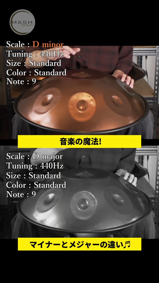 ハンドパン　MASH　F#Minor 11-NOTE c6d36a0581ec6b2f2c4f4ac5d2ade3