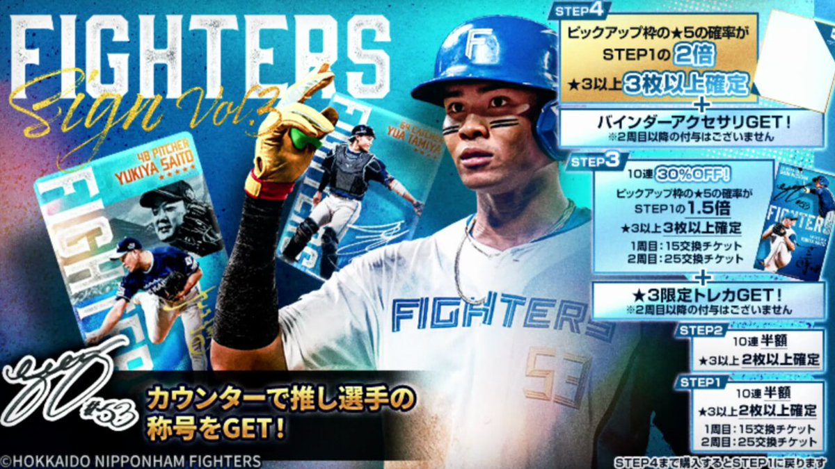 水谷瞬　SR 侍　ガチャ 水谷瞬 SR 侍 ガチャ 水谷瞬 SR 侍 ガチャ 日本ハム水谷瞬が先頭