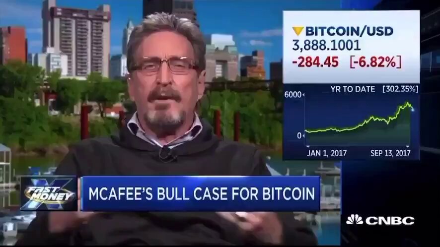 🟠BTC-ARCHIVE: "John McAfee: Il governo non può fermare Bitcoin e deve trovare nuove entrate"