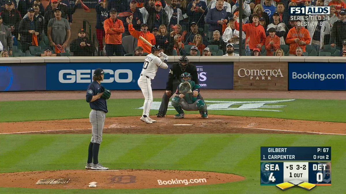 The Tigers are on the board after the Mariners were unable to complete the inning-ending double play

📺: FS2 