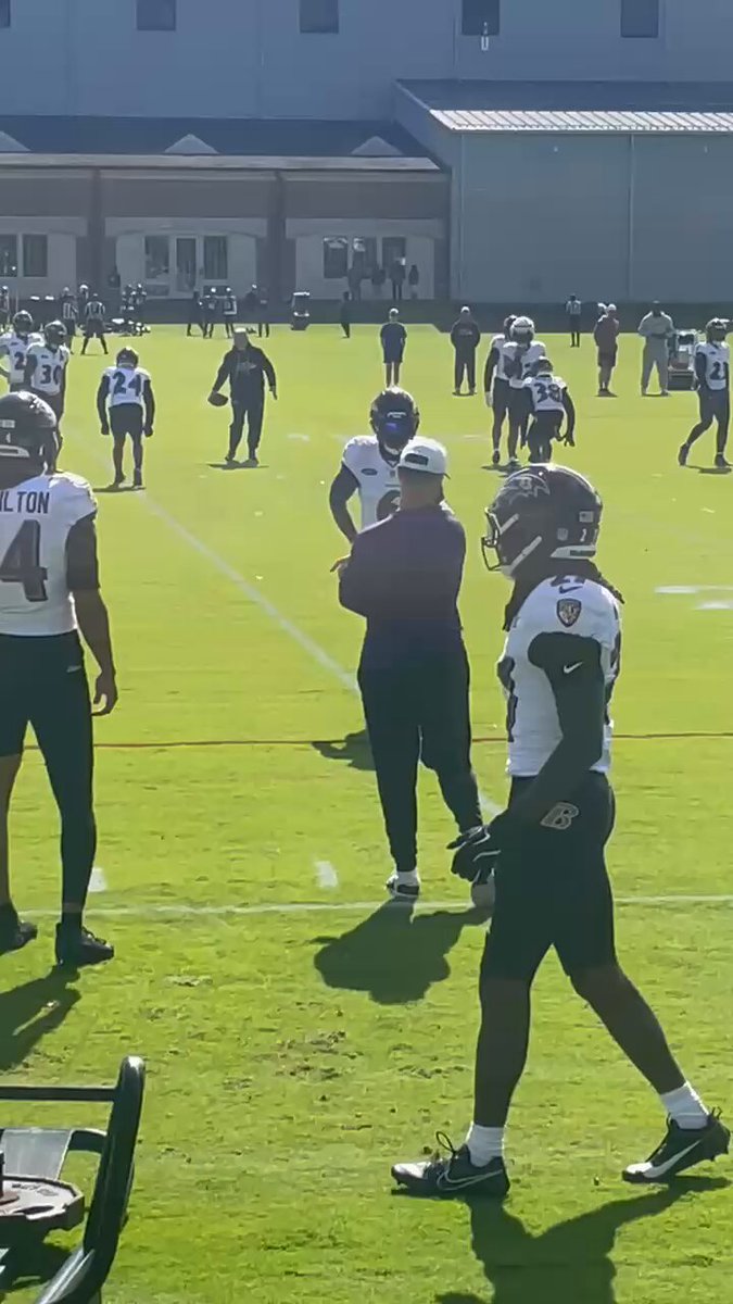 New practice squad S C.J. Gardner-Johnson was on the field for the #Ravens today 