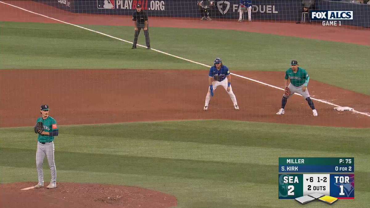 Bryce Miller hasn't allowed a run since the first pitch home run. Mariners lead 2-1 after six!

📺: FOX 