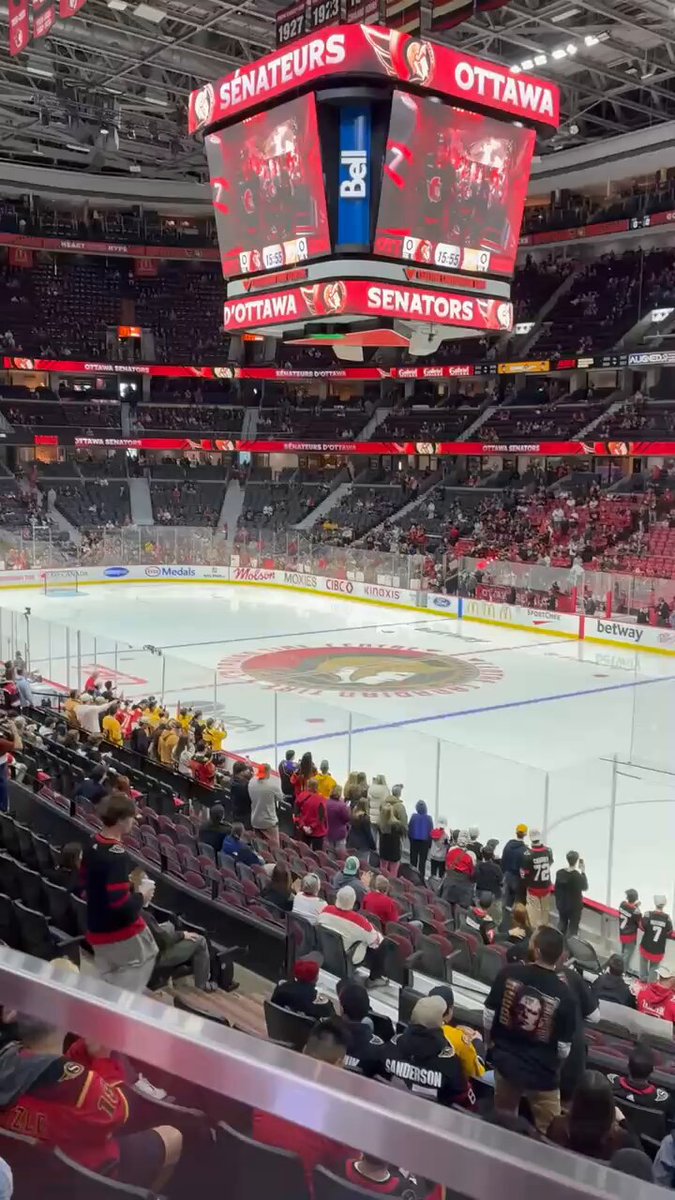 Warmup is underway #Sens 