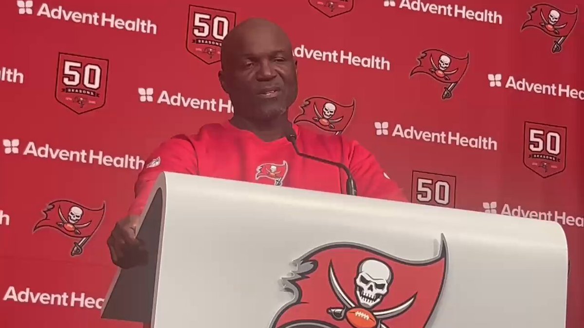 Bucs coach Todd Bowles addresses playing without the top four WRs Sunday and how other players stepped up. 