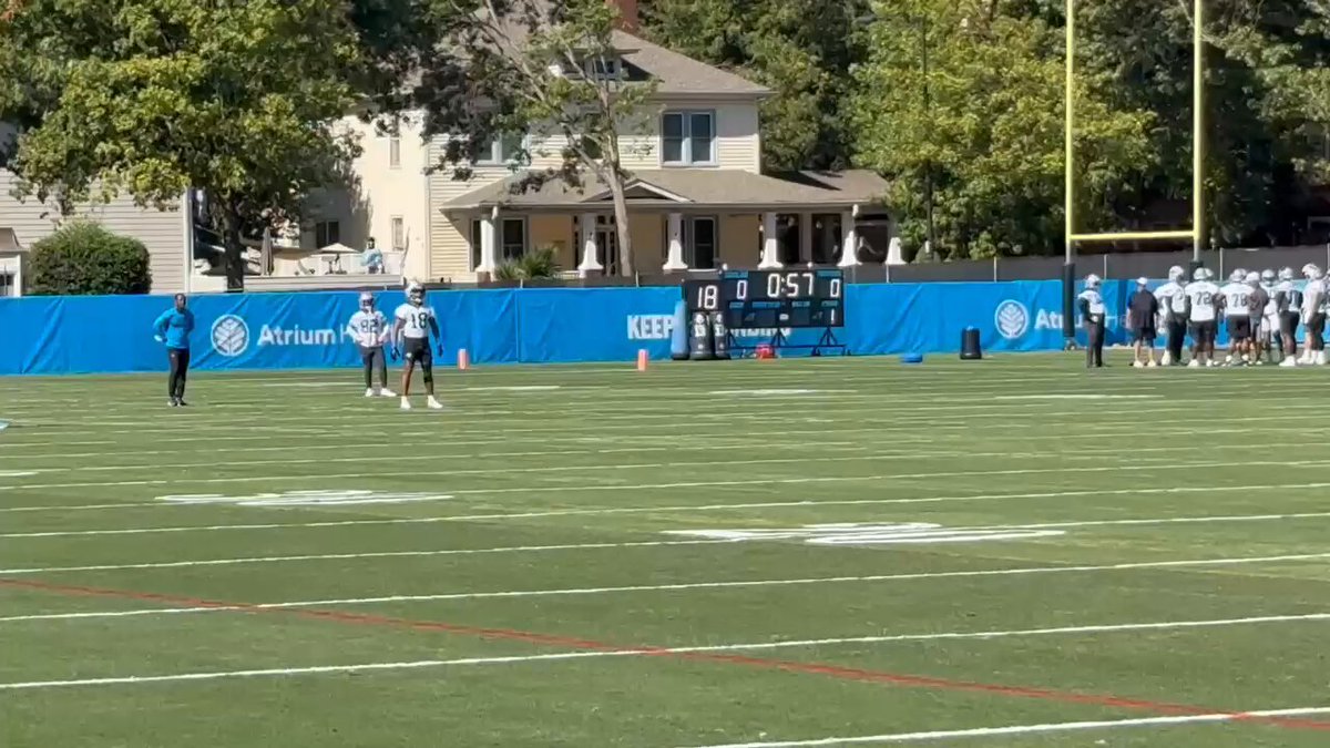Jalen Coker fielding punts. 