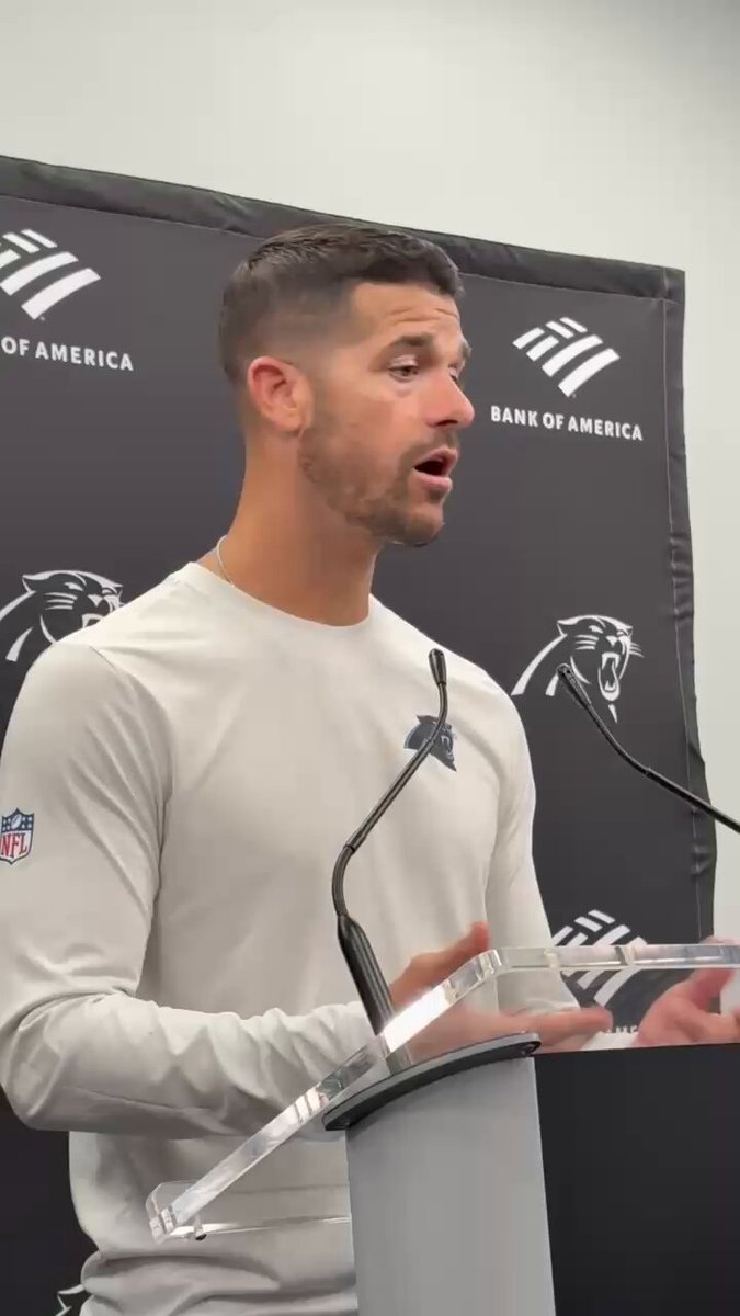 Dave Canales still not saying whether Rico Dowdle will get the start over Chuba Hubbard Sunday with Hubbard seemingly ready to return from a calf unity. #Panthers 