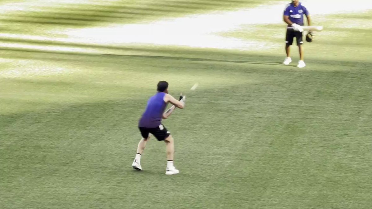 Catch Practice with Fielding Coach. Picture