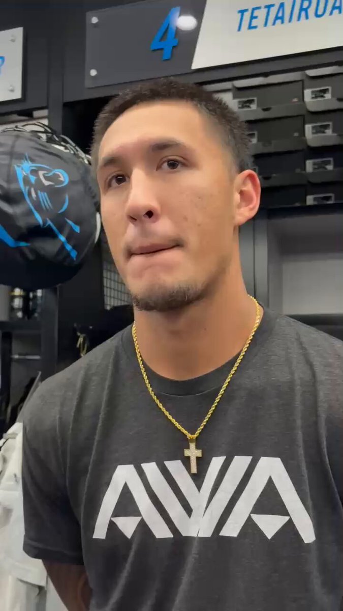 Panthers wide receiver Tetairoa McMillan loves the experience Andy Dalton brings to the offense.