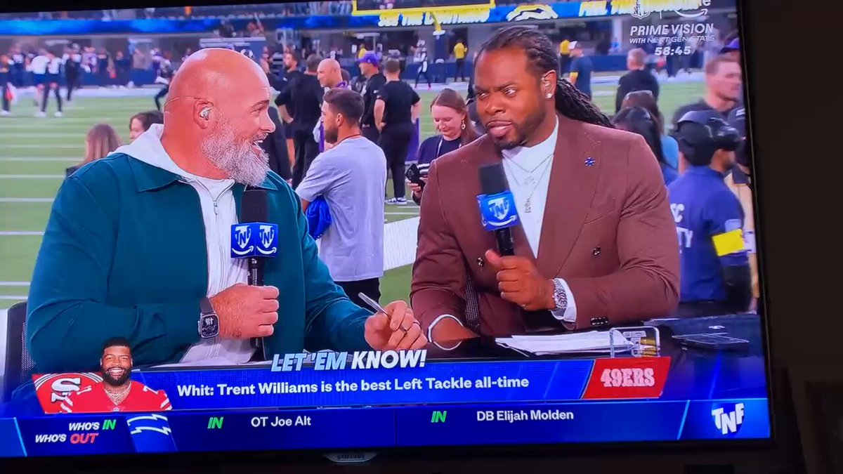 Richard Sherman making a case on TNF for the Seahawks as Super Bowl contenders.