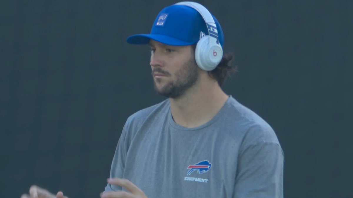 How many yards for Josh Allen today against the Panthers?