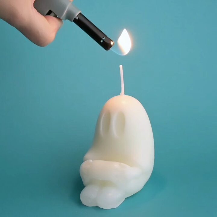 おばけちゃんのシンプル〜なキャンドル🕯️ 半透明のパラフィンタイプ