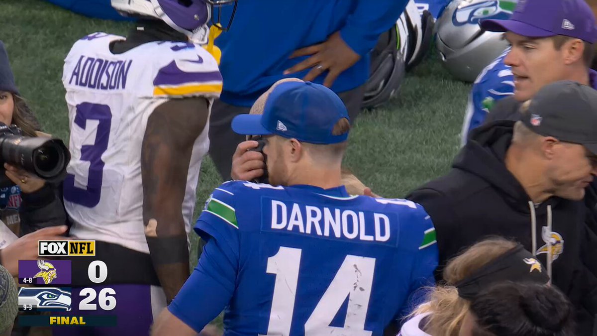 Sam Darnold reunited with Kevin O'Connell after the Seahawks beat the Vikings 26-0 