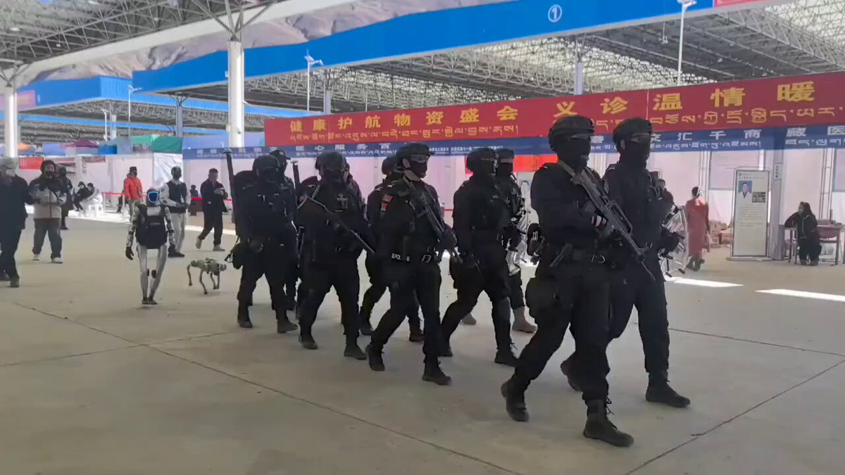 Humanoids and robot dog team patrol