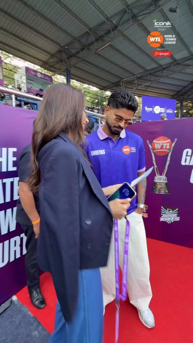 Shreyas Iyer at world tennis Picture