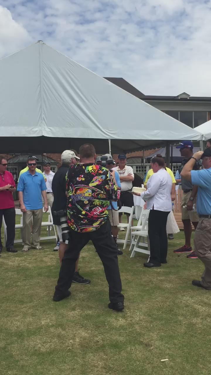 The group sings Happy bday to Reggie Jackson 