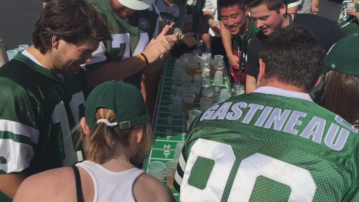 Gastineau with the AGGRESSIVE flip cup box out