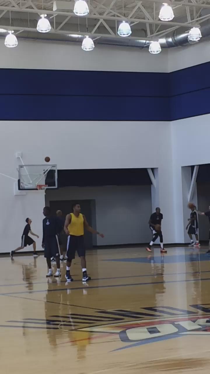 Happy Birthday Day 1 -- Kevin Durant training with new assistant coach Monty Williams 