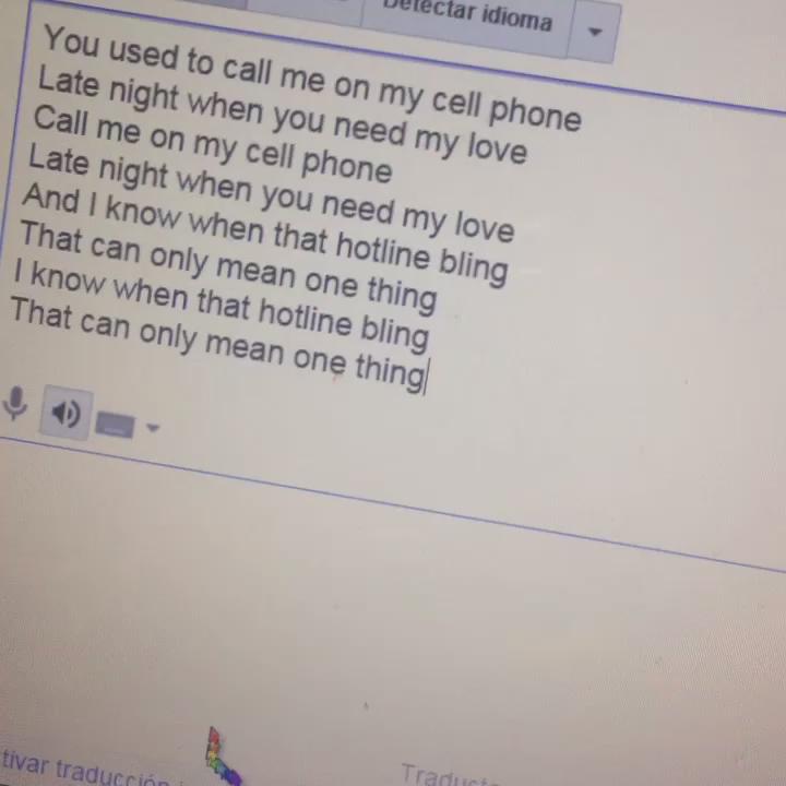 Translator Singing Hotline Bling Drake T Co 7kxrtnune2