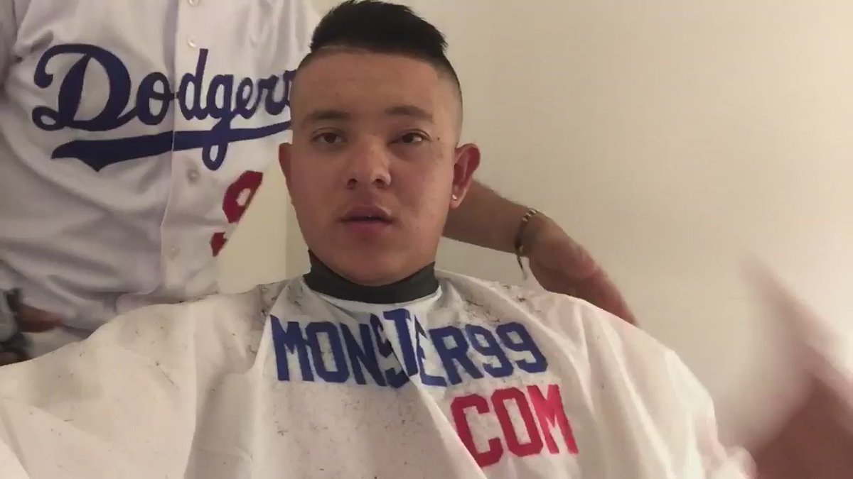 Bob Nightengale on X: Julio Urias gets his haircut by @monster99com before  #MLB debut with #Dodgers  / X