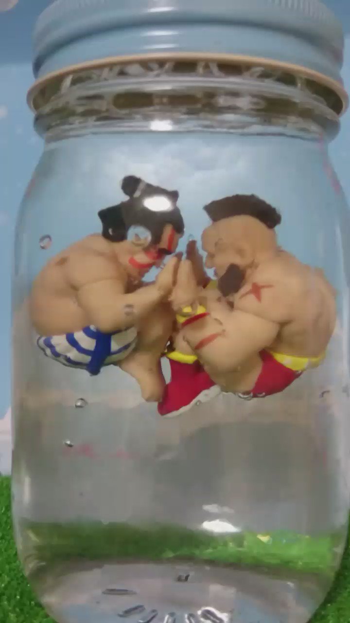 麻加 消臭ビーズに水入れるやつやりたくて買ってきたけど 良いフィギュアがなかったからザンギエフとエドモンド本田封印した 約束の刻を待つゲイって感じ T Co Lcsrgyjy3h Twitter