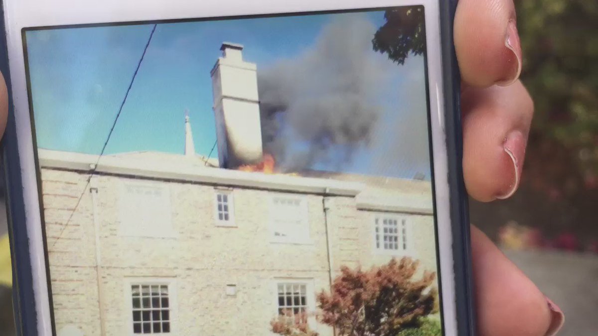 DEVELOPING This video taken by passerby shows Berkeley church fire as it was starting. She called 911.