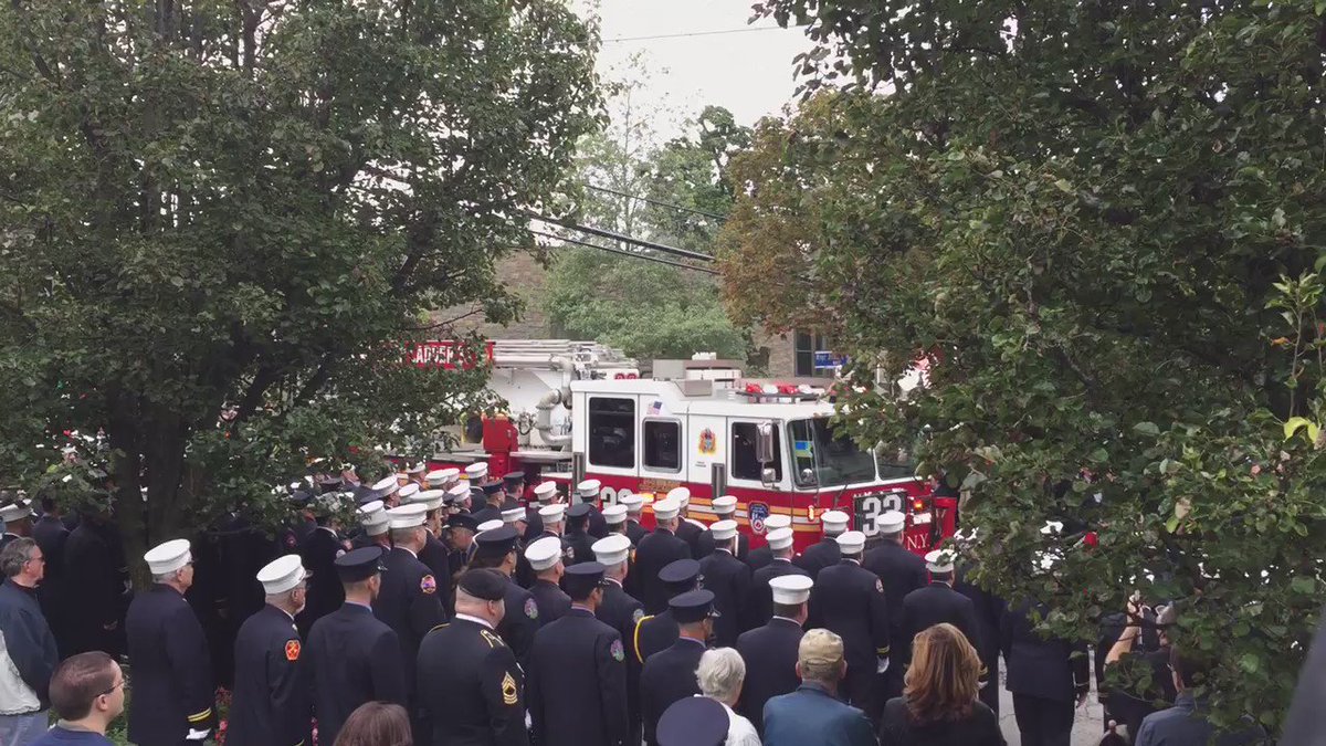 A courageous leader killed in the line of duty, hundreds are gathering to honor FDNY Deputy Chief MichaelFahy.