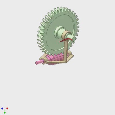 Worm Drive - Wheel Rotating Around Worm