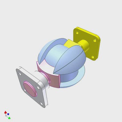 Spherical Connection of Large Turning Angle
