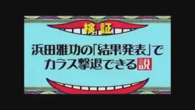 厳選 バカウケ動画 浜田雅功の 結果発表 で カラスが撃退できる説 効果絶大過ぎてワロタｗｗｗｗ 水曜日のダウンタウン ダウンタウン