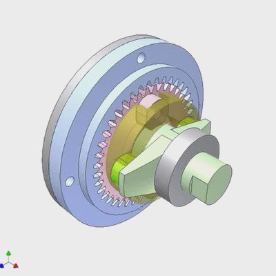 Planetary Reduction Gear With Oldham Coupling