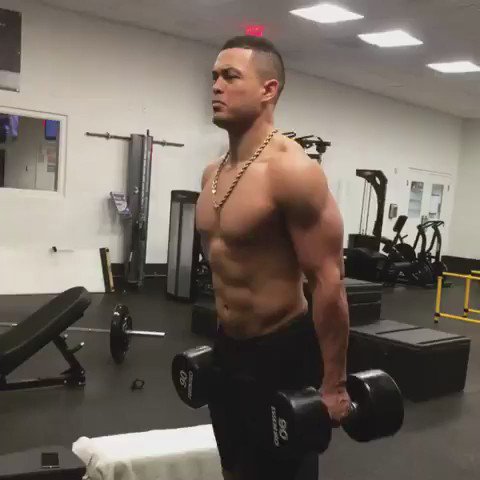 Jared Carrabis on X: Nothing like seeing Giancarlo Stanton doing 90-pound  hammer curls to remind you how big of a pussy you are.   / X