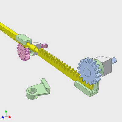 Gear Rack Mechanism for Reversing Rotation