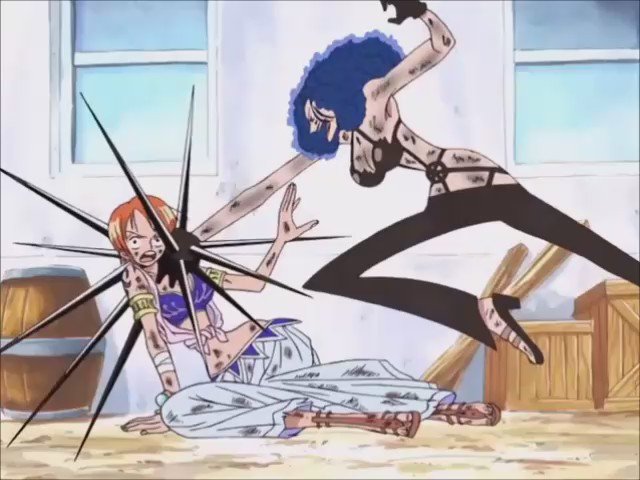 ワンピース動画 21巻 第192話 旋風注意報 ナミvsミス ダブルフィンガー 前編 トルネードにご注意下さい ビビへの想いがナミを突き動かす T Co Lyerh3b1i9