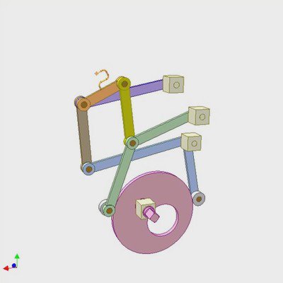 Cam and Bar Mechanism for Complicated Trajectory