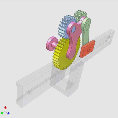 Slider Crank Mechanism With Satellite Gear