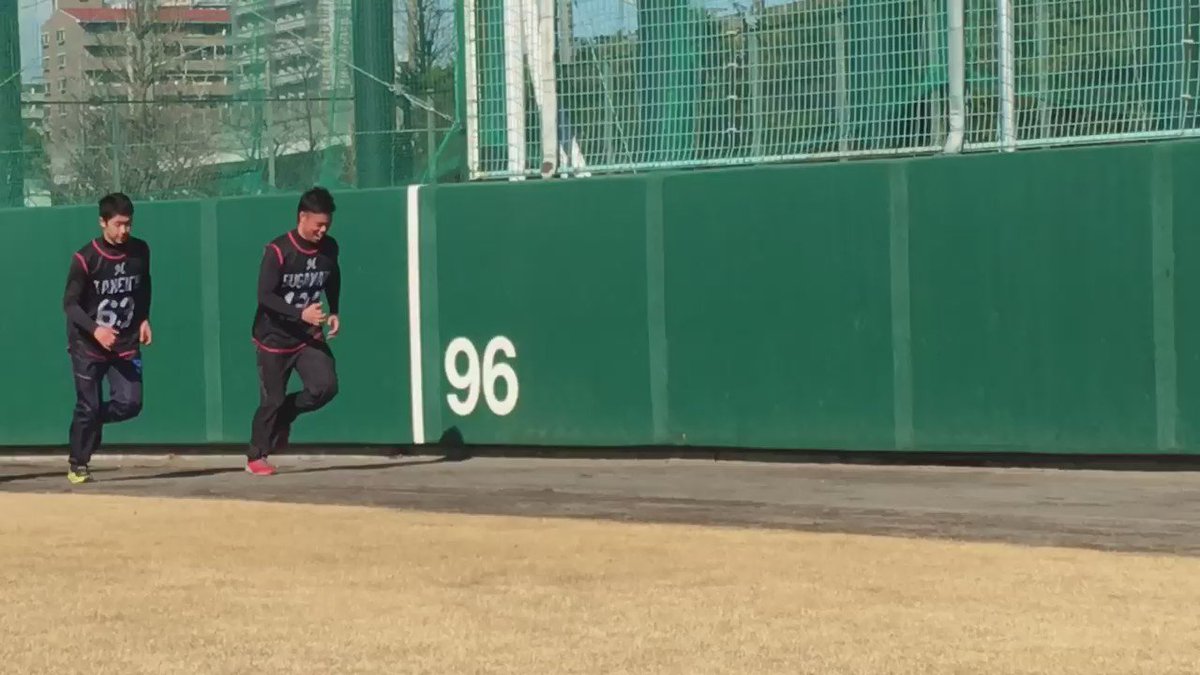 ランニングメニューに取り組む新人選手たち 外野ポール間を繰り返し走りました Chibalotte 千葉ロッテマリーンズ公式アカウント Scoopnest