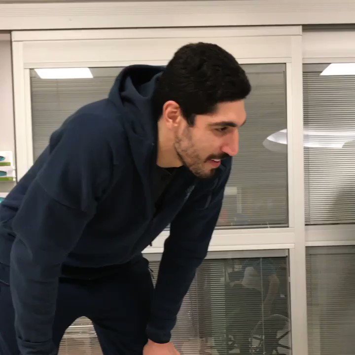 Special moment between Enes and Rodney at The Children's Center. #ThisIsWhyWePlay https://t.co/slE78WZqTx