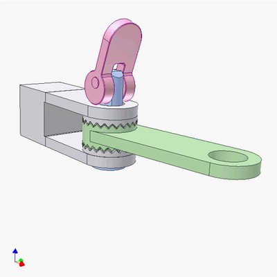 Mechanism for Adjusting Angular Position of a Lever