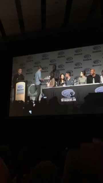  The crowd singing happy birthday to Clark Gregg at  ( abcnetwork) 