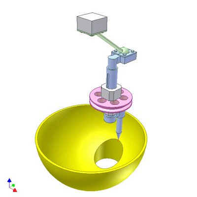 Mechanism for Drawing Intersection of Sphere and Cylinder