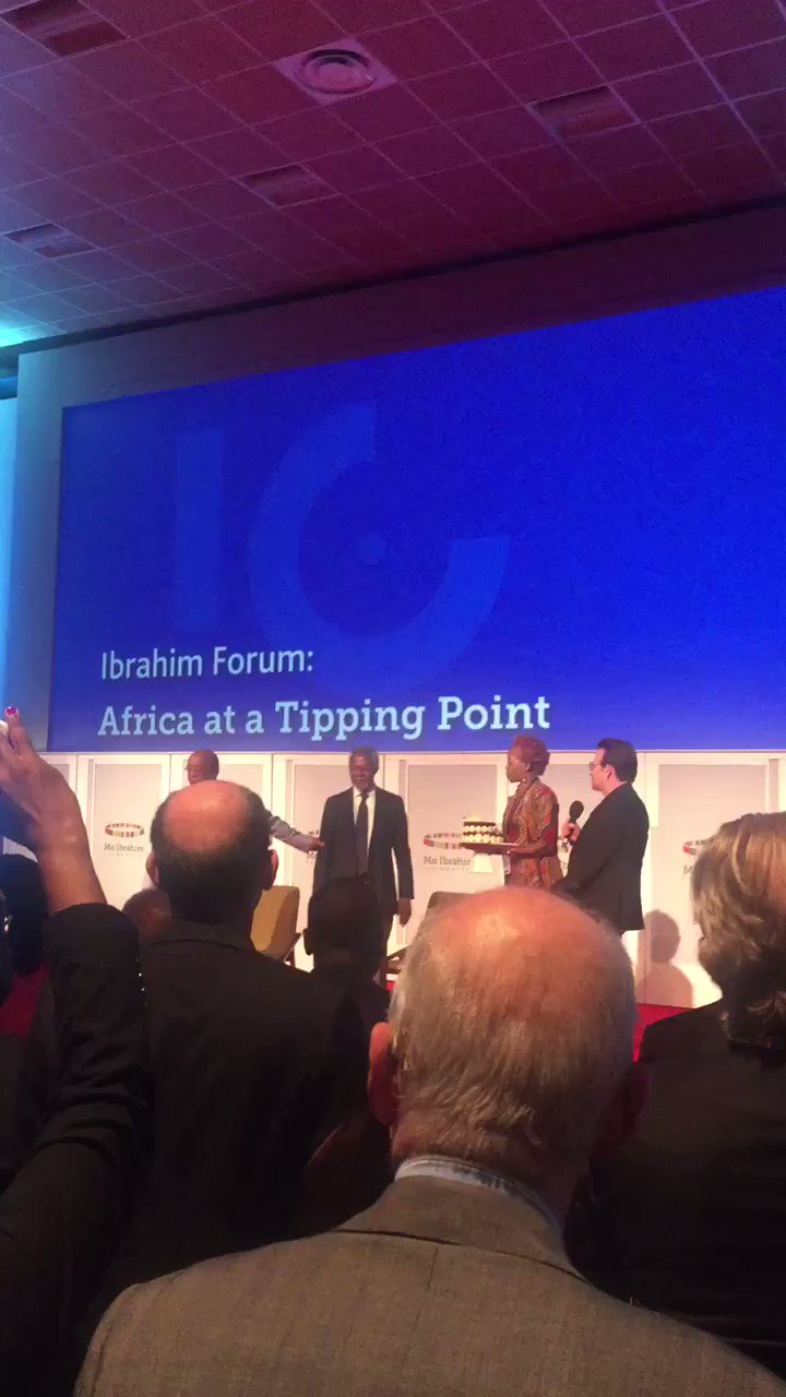 Bono singing happy birthday to Kofi Annan today - definitely a moment 