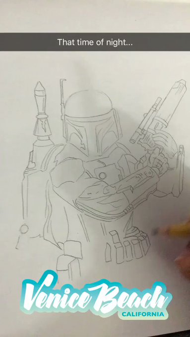 Doodle time is my 💛 #BobaFett https://t.co/sIi0ueCIfk