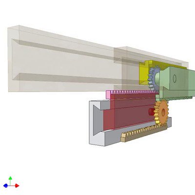 Gear Rack Drive for Increasing Stroke