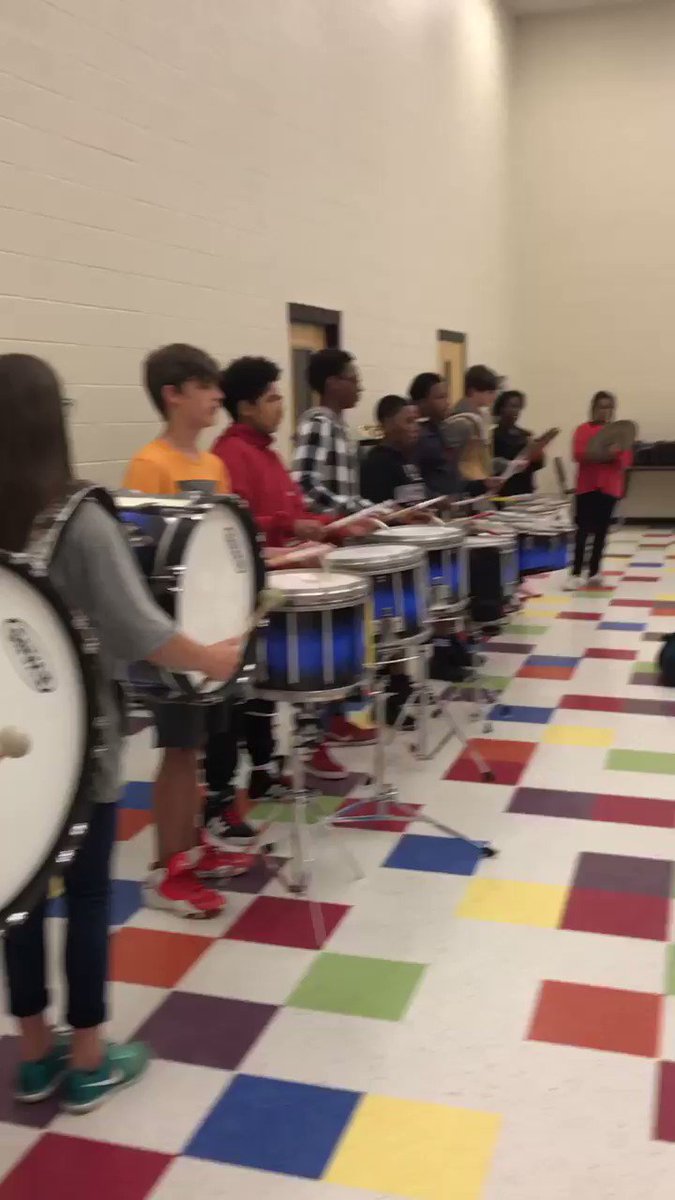 Tupelo MS Band on Twitter: "TMS Jr. Varsity (7th) drumline starting to