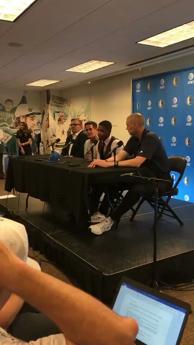 .@Dennis4Smith on the mic here at his introductory press conference! Full press conference on our Facebook Live! https://t.co/9FxlLLQPPI