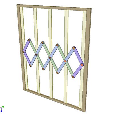 Folding Scissor Gate