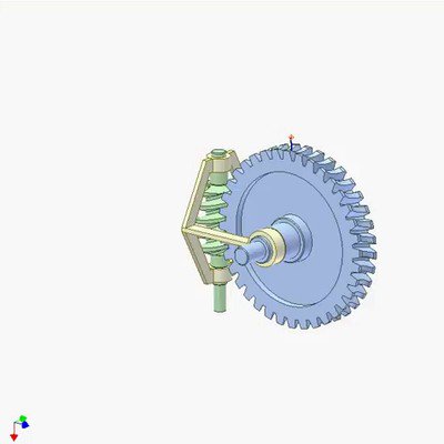 Worm Drive - Wheel Rotating Around Worm Locus