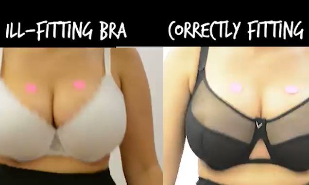 Mail+ on X: Fascinating video reveals how 'jiggling' is caused by ill-fitting  bras   / X